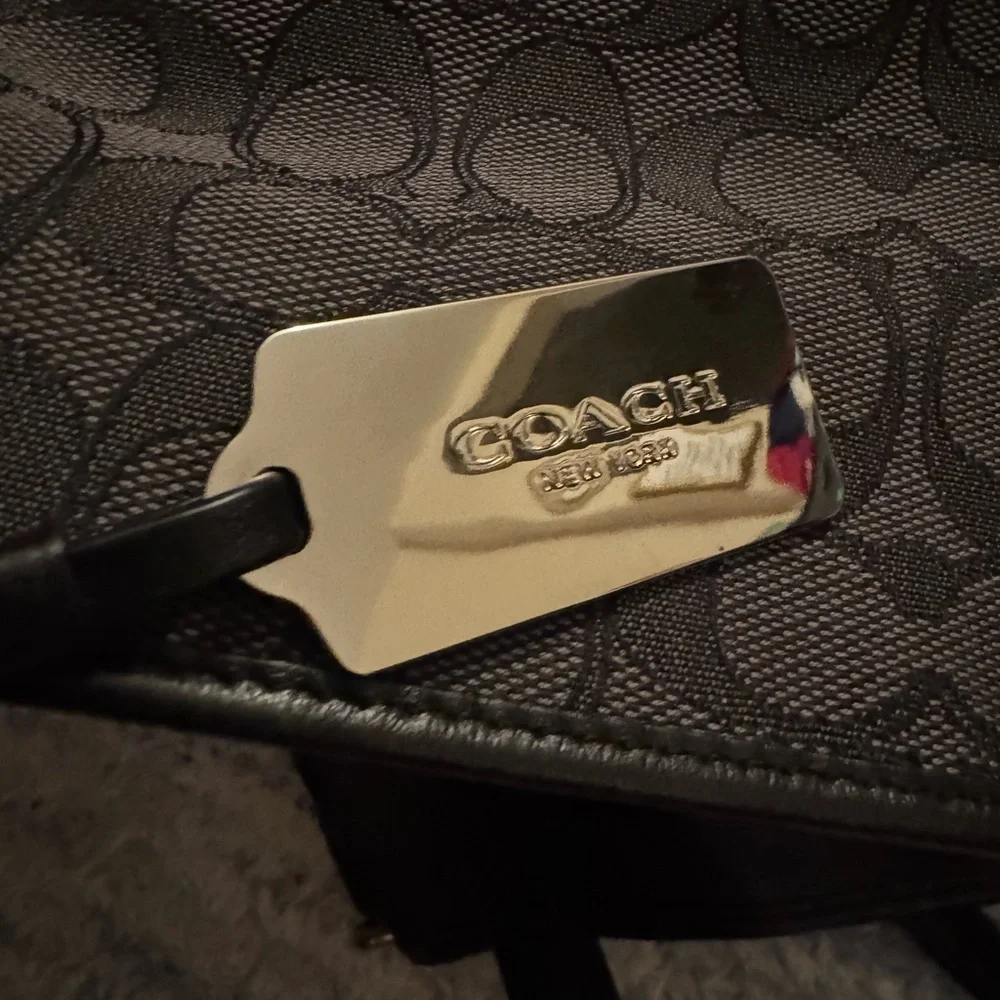 LIKE NEW Coach Edie Signature Leather & Canvas Shoulder Bag - FLAWLESS - Picture 9 of 13